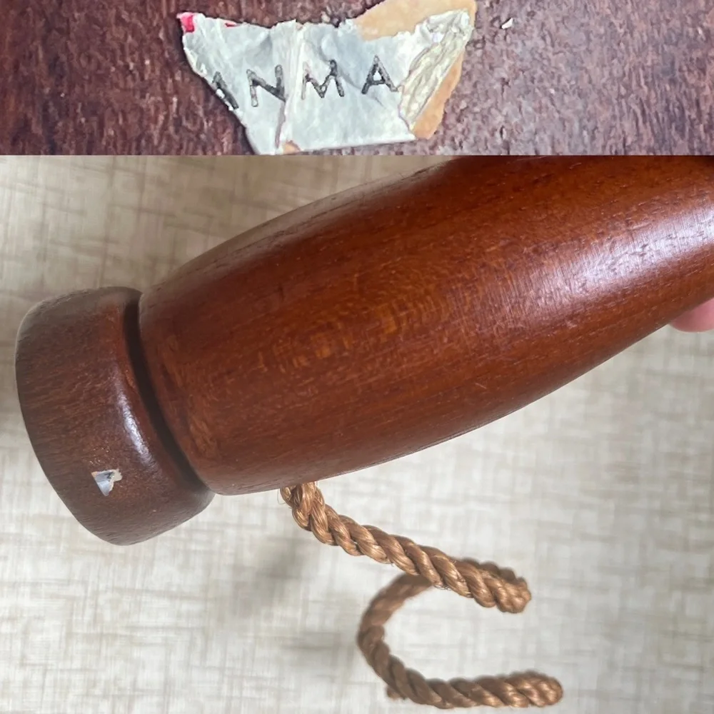 MCM Danish Cat Corkscrew Bottle Opener Mid Century Teak Walnut Denmark Barware